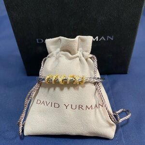 David Yurman Cable Bracelet with Gold Accents